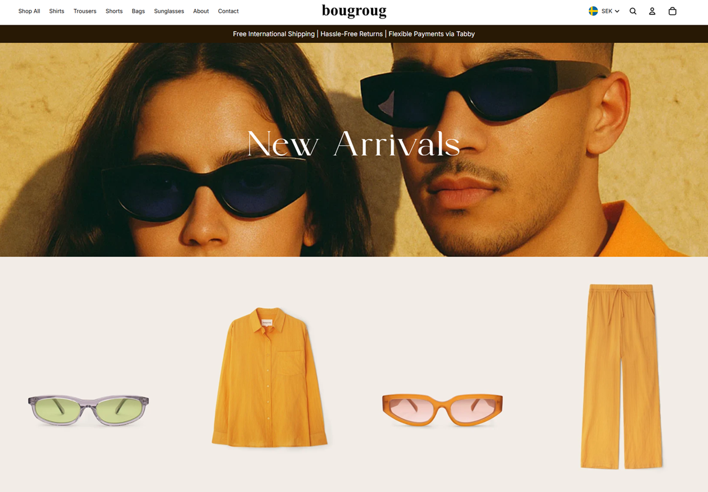 Bougroug website homepage designed and developed by ACSIUS