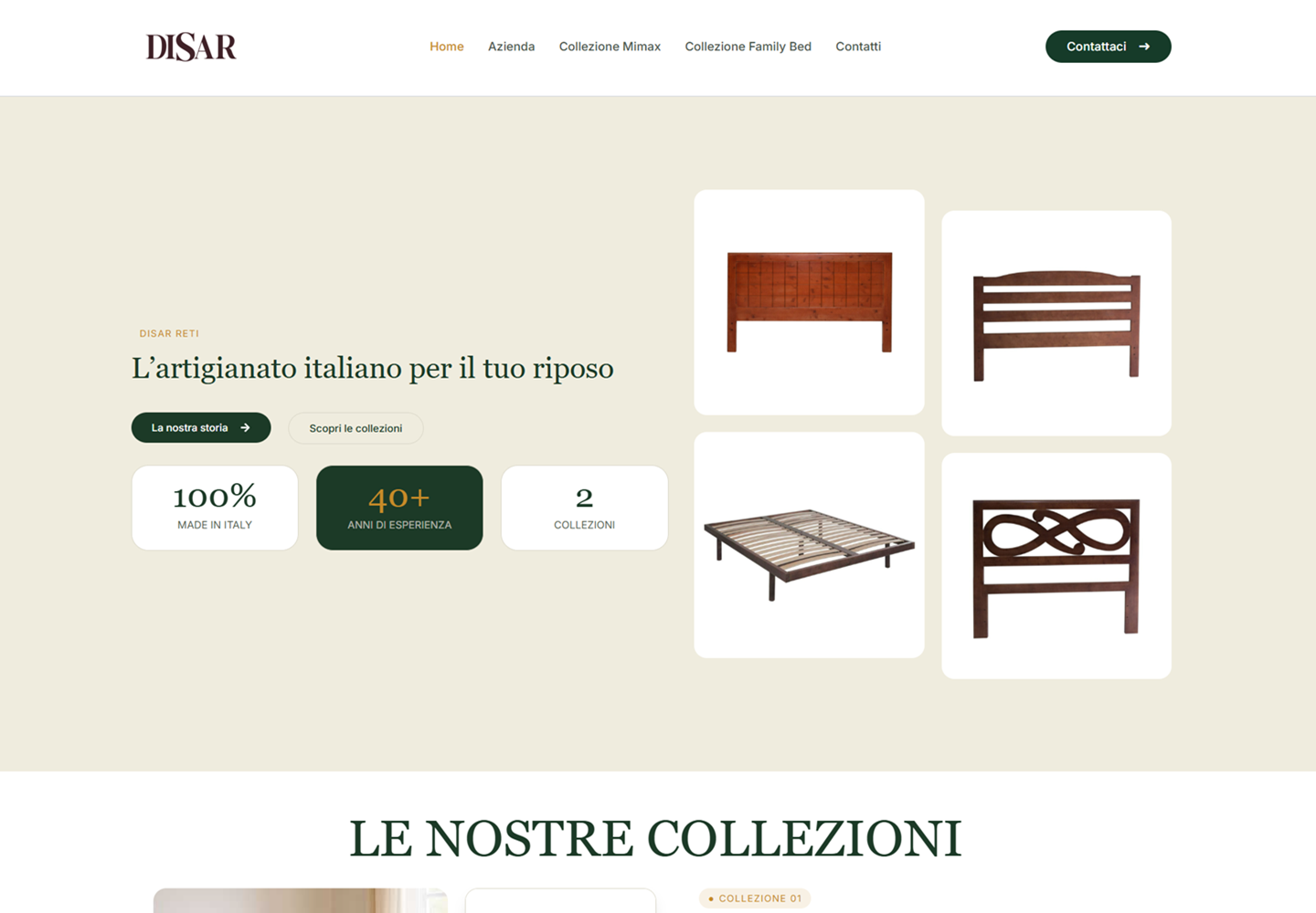 Disar Reti website homepage designed and developed by ACSIUS