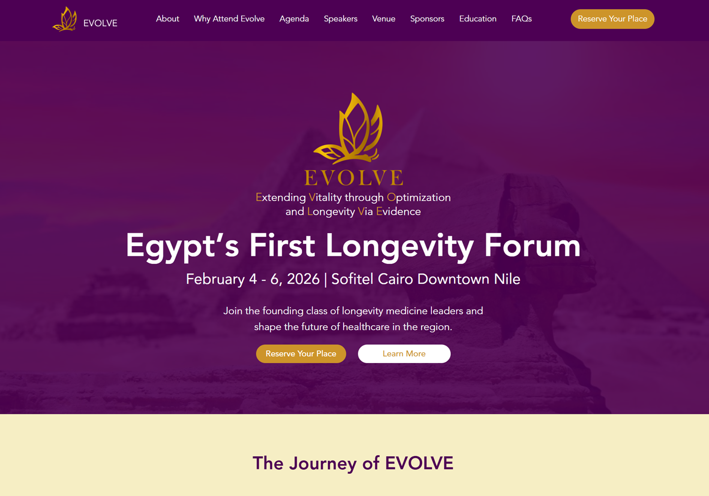 Evolve NextGen website homepage designed and developed by ACSIUS