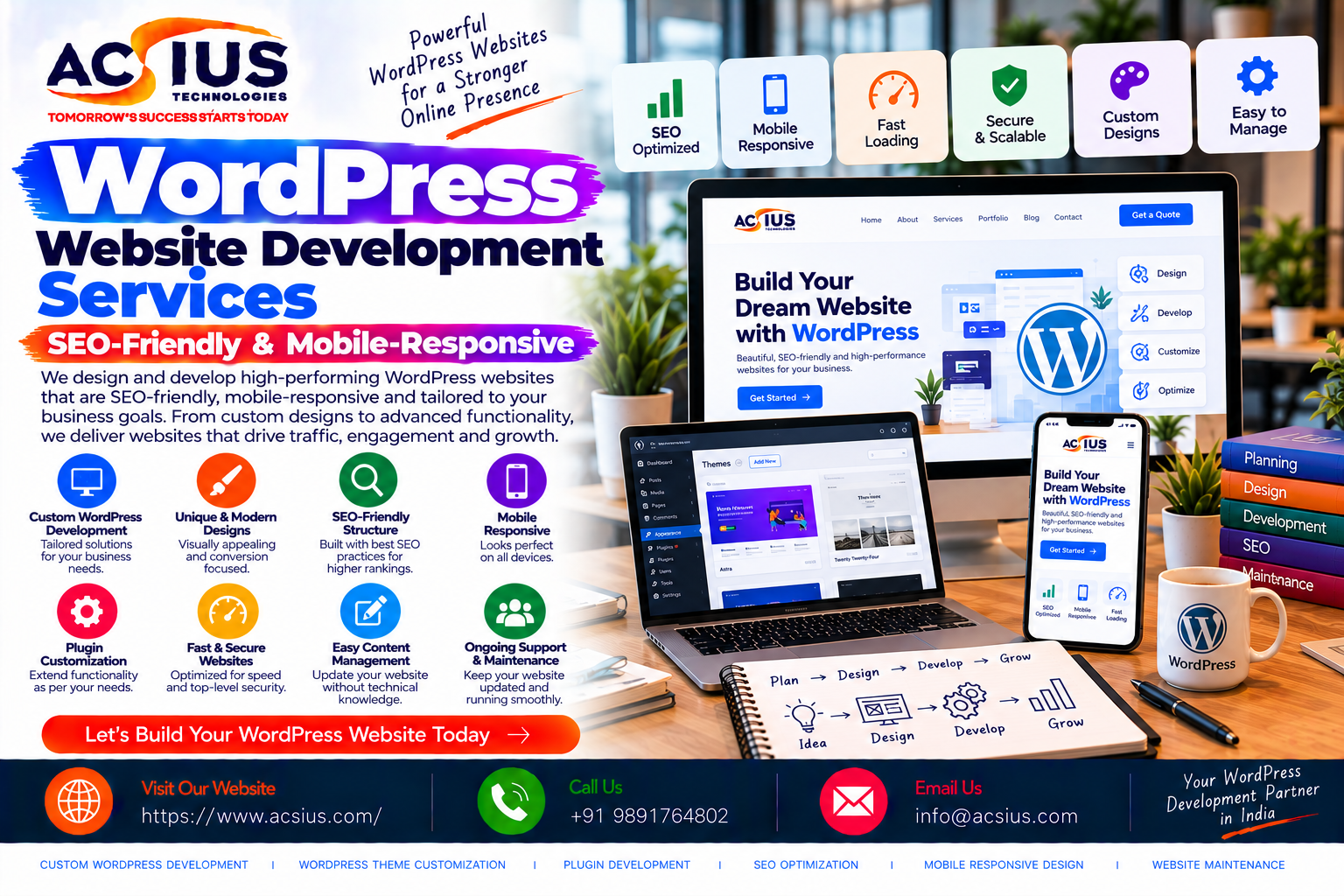 wordpress website development services