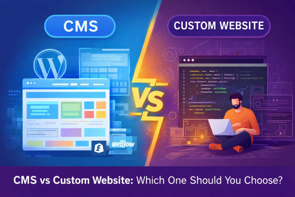 CMS vs custom website comparison