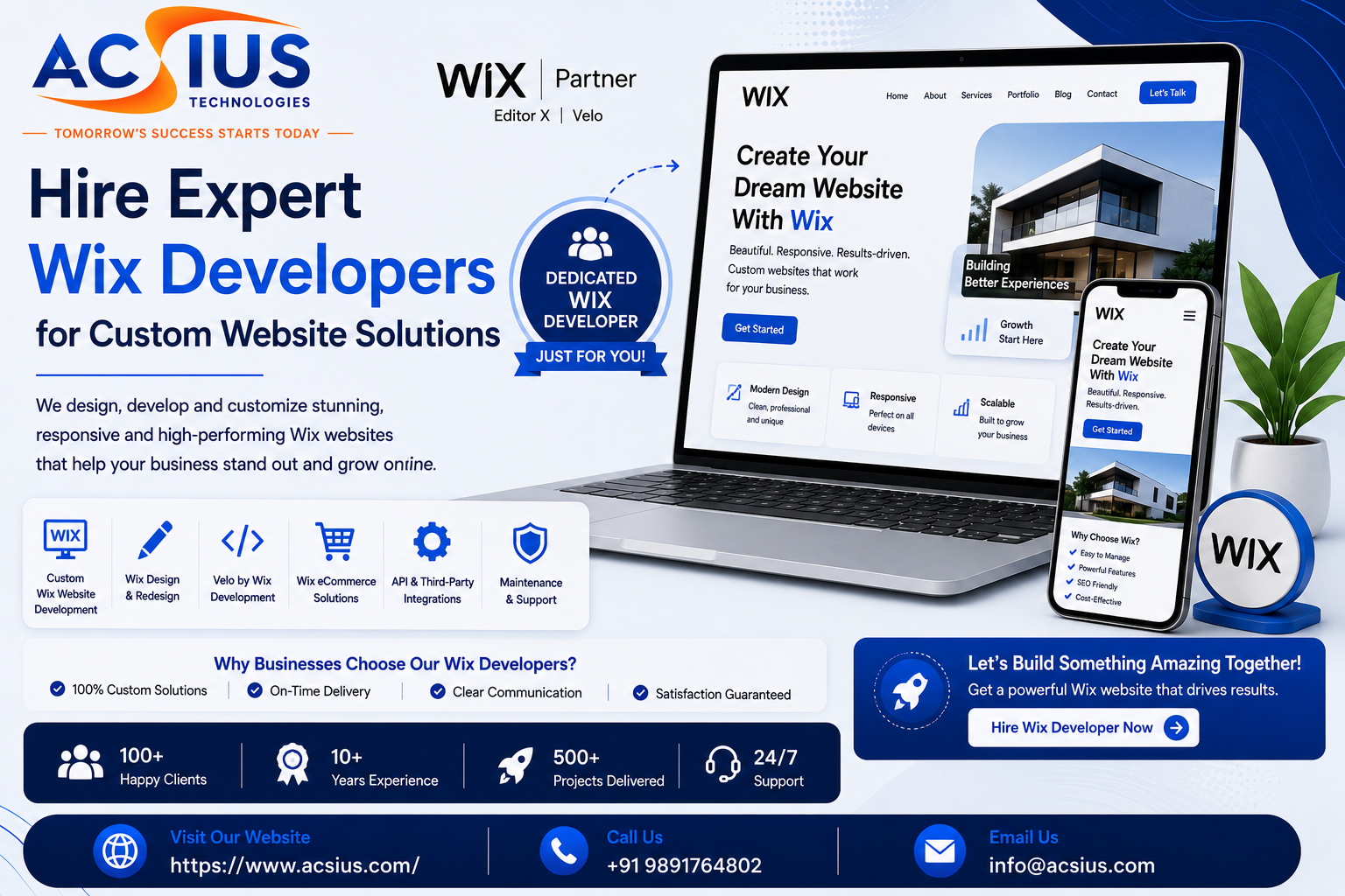 Hire Expert Wix Developers