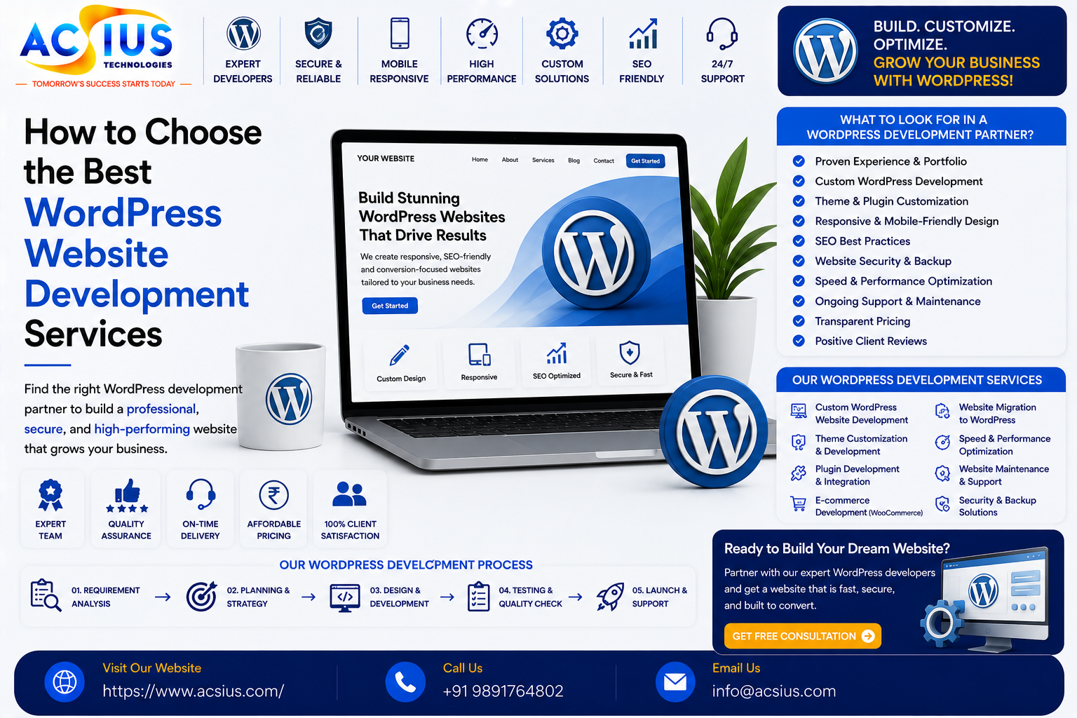 wordpress website development services