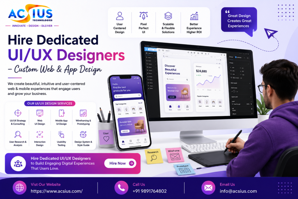 Hire Dedicated UI/UX Designers